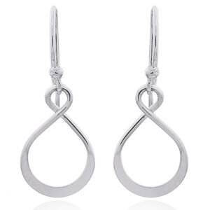 A pair of sterling silver infinity dangle earrings exuberant shine