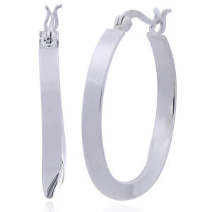 A pair of gorgeous sterling silver classic twisted hoop earrings