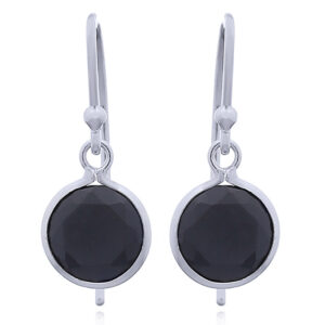 A pair of zirconia sterling silver dangle earrings arched hooks