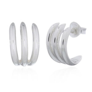 A pair of sterling silver claws stud earrings