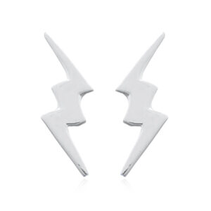 A pair of light of thunder sterling silver stud earrings