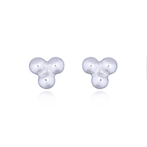 A pair of little triangle dots silver stud earring