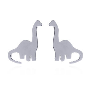 A pair of sauropod dinosaur sterling stud earrings