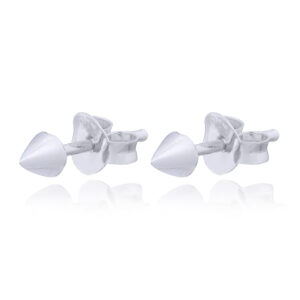 A pair of tiny spike sterling silver stud earrings