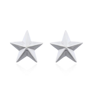 A pair of pyramids star sterling silver stud earrings