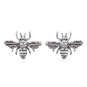 A pair of bumble bees sterling silver stud earrings