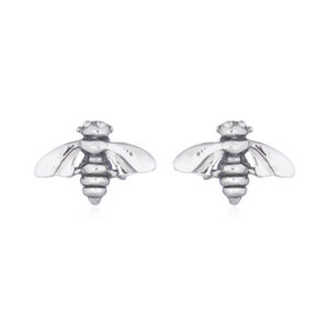 A pair of little honey bee 925 silver stud earrings