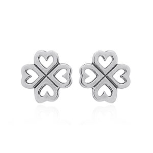 A pair of 925 silver lucky clover stud earrings