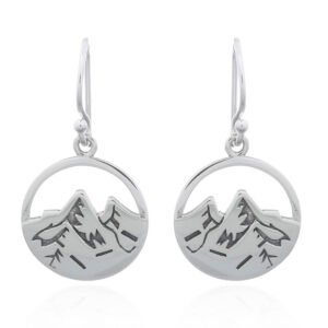 A pair of volcanos of australia in sterling silver dangle earrings