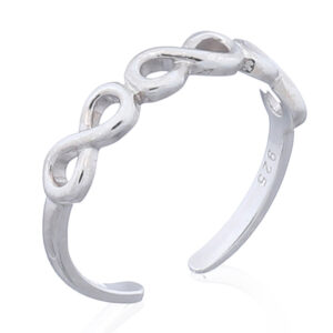 A endless infinity link 925 silver toe ring