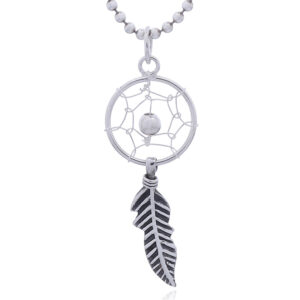 A 14 mm dreamcatcher 925 silver pendant