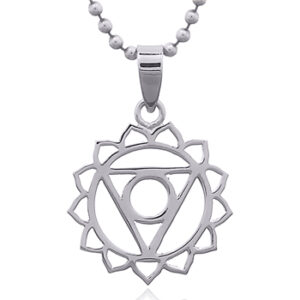 A throat chakra sterling silver pendant
