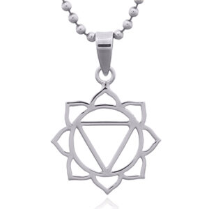 A solar plexus chakra 925 silver pendant