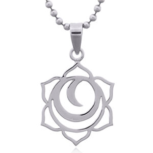 A sacral chakra 925 silver pendant