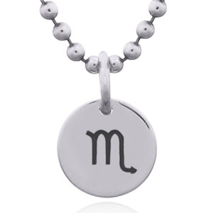 A scorpio zodiac sterling silver pendant