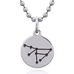 A capricorn star sign on sterling silver pendant