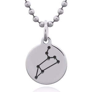 A leo star sign on sterling silver pendant