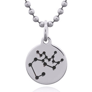 A sagittarius star sign on sterling silver pendant