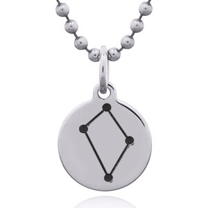 A libra star sign on sterling silver pendant