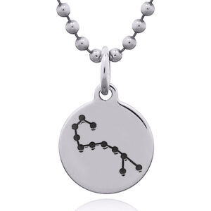 A scorpio star sign on sterling silver pendant