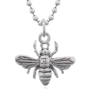 A bumble bees sterling silver pendant