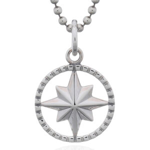 A twinkle polygon star sterling silver pendant