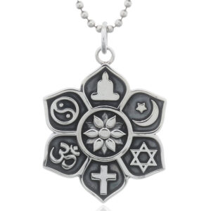 A coexist oxidized 925 silver large pendant