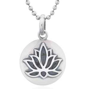 A lotus flower raise up 925 silver pendant