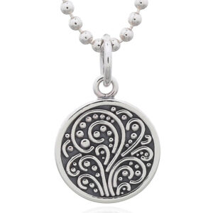 A stunning ornamented style pendant sterling silver