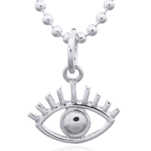 A classic mini evil eye with lashes 925 silver pendant