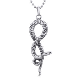 A mamba snake pendant sterling silver