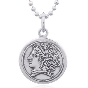 An ancient greek coin 925 silver pendant