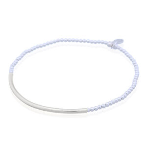 A sterling silver bar stretch bracelet