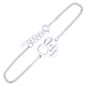 A mama te quiero mucho sterling silver bracelet