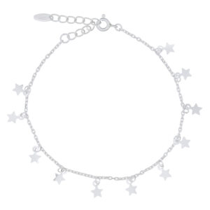 A twinkling stars 925 silver chain bracelet