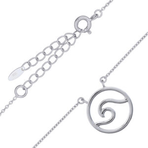 A ocean wave pendant sterling silver
