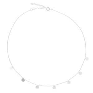 A seven disc charms necklace 925 silver