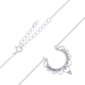 A stylish bohemian sterling silver necklace