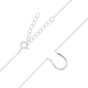 A fancy horseshoe necklace sterling silver