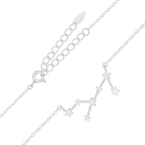 A virgo star constellation rhodium plated 925 silver necklace