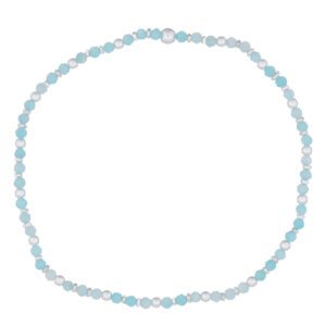 An amazonite with sterling silver beads spacer stretchable bracelet