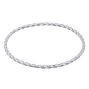 A round twisted 925 silver wire bangle