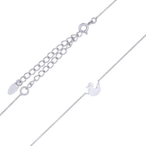 A baby duckling 925 silver chain necklace