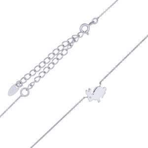 A bunny rabbit 925 silver chain necklace