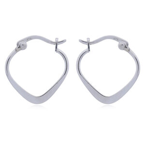 A pair of dainty drop shaped sterling silver 22mm hoop earrings