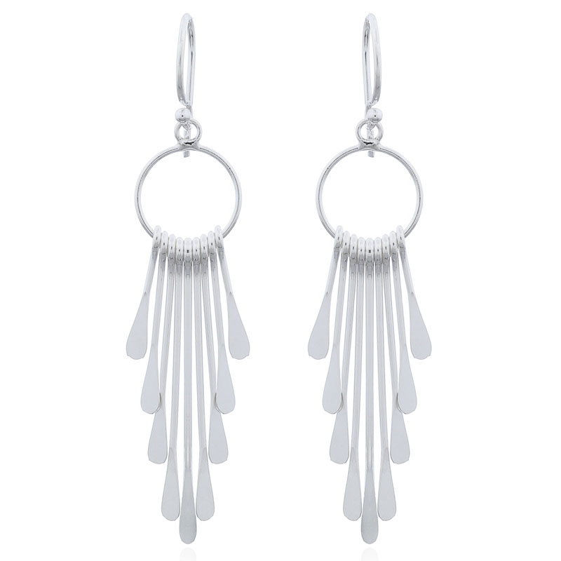 types of silver earrings: chandelier earrings wholesale