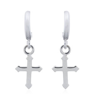 A pair of 925 silver chris hanging curve stud earrings