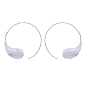A pair of 925 sterling silver jewelry elegant droplet hoop earrings