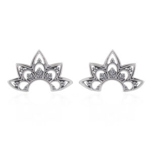 A pair of gorgeous lotus 925 silver stud earrings