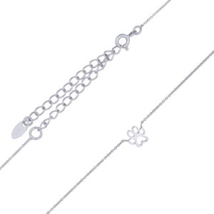 A figure paw of puppy silver chain bracelet